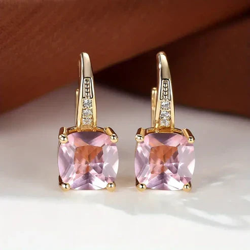Enchanted Sapphire Gemstone Hoop Earrings