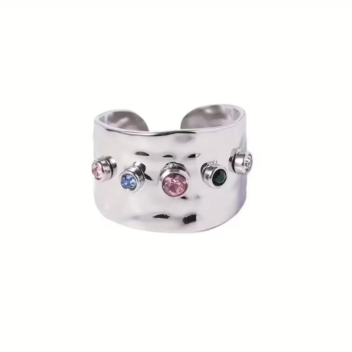 Vintage Gold Cubic Zirconia Band Ring