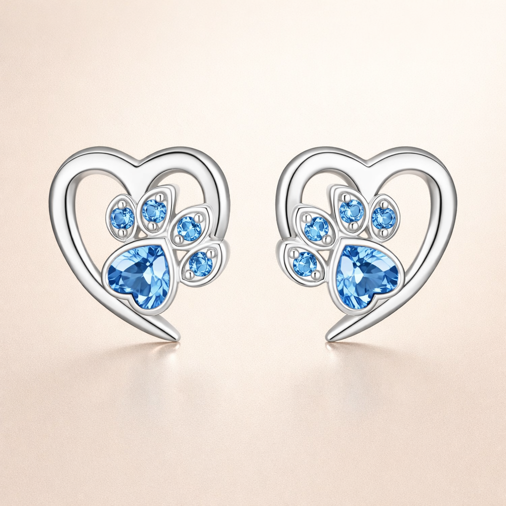 Σκουλαρίκια Καρδιάς με Ζιρκόνια για Πόδι