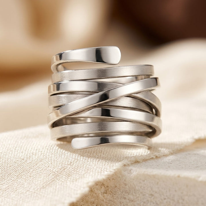 Silver Multiple Loop Band Ring
