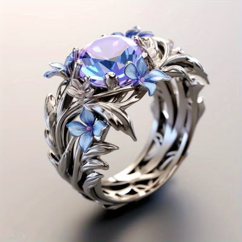 Lavender Blossom Vintage Ring