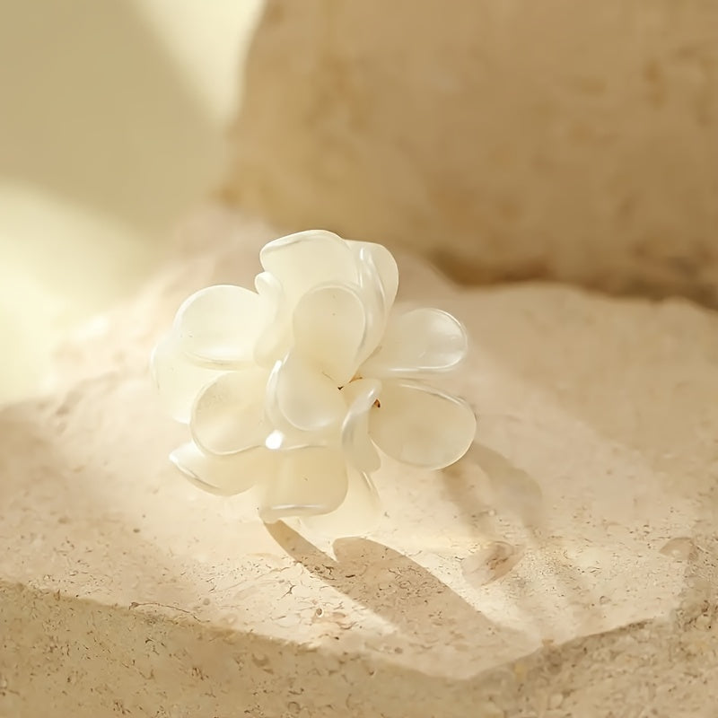 Eternal White Blossom Ring