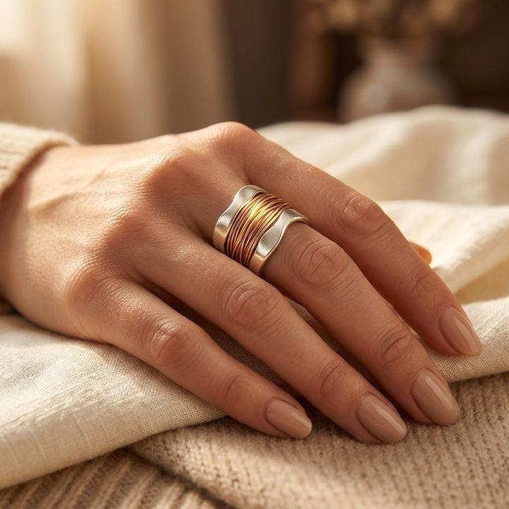 Gold and Silver Encased Ring
