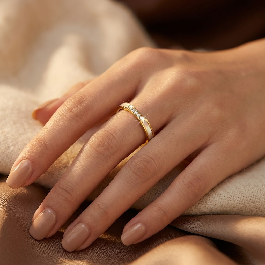 Gold Inlay Band Ring