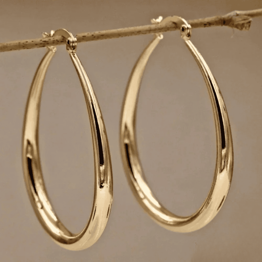 Stylish Golden Hoop Earrings