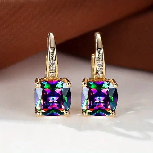 Enchanted Gemstone Hoop Earrings