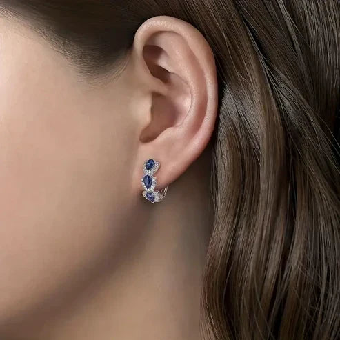 Sapphire Crest Royal Earrings