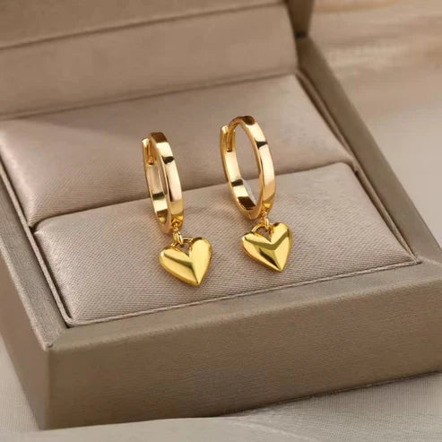 Gilded Heart Earrings
