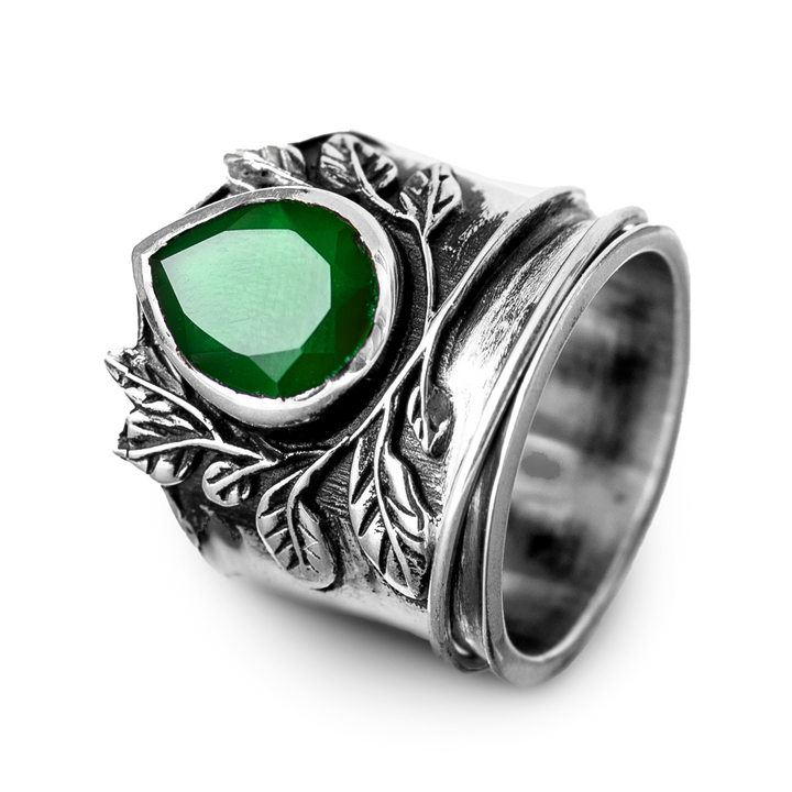 Δαχτυλίδι Fidget από Όνυχα με Φύλλα