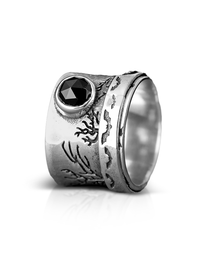 Δαχτυλίδι Fidget με Νυχτερίδες και Δέντρα