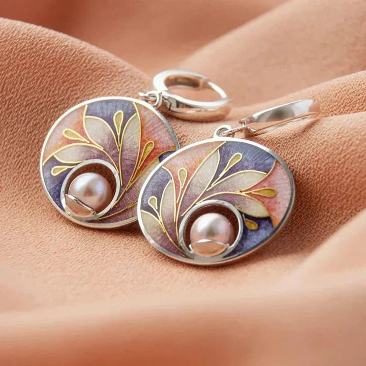 Pearl-Embellished Acrylic Earrings