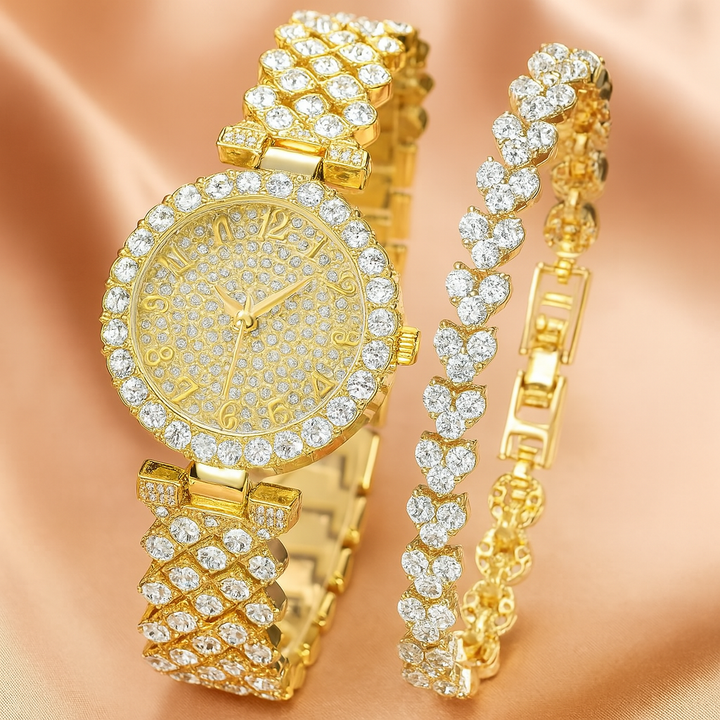 Σετ Ρολόι & Βραχιόλι Luxe Radiance Χρυσό
