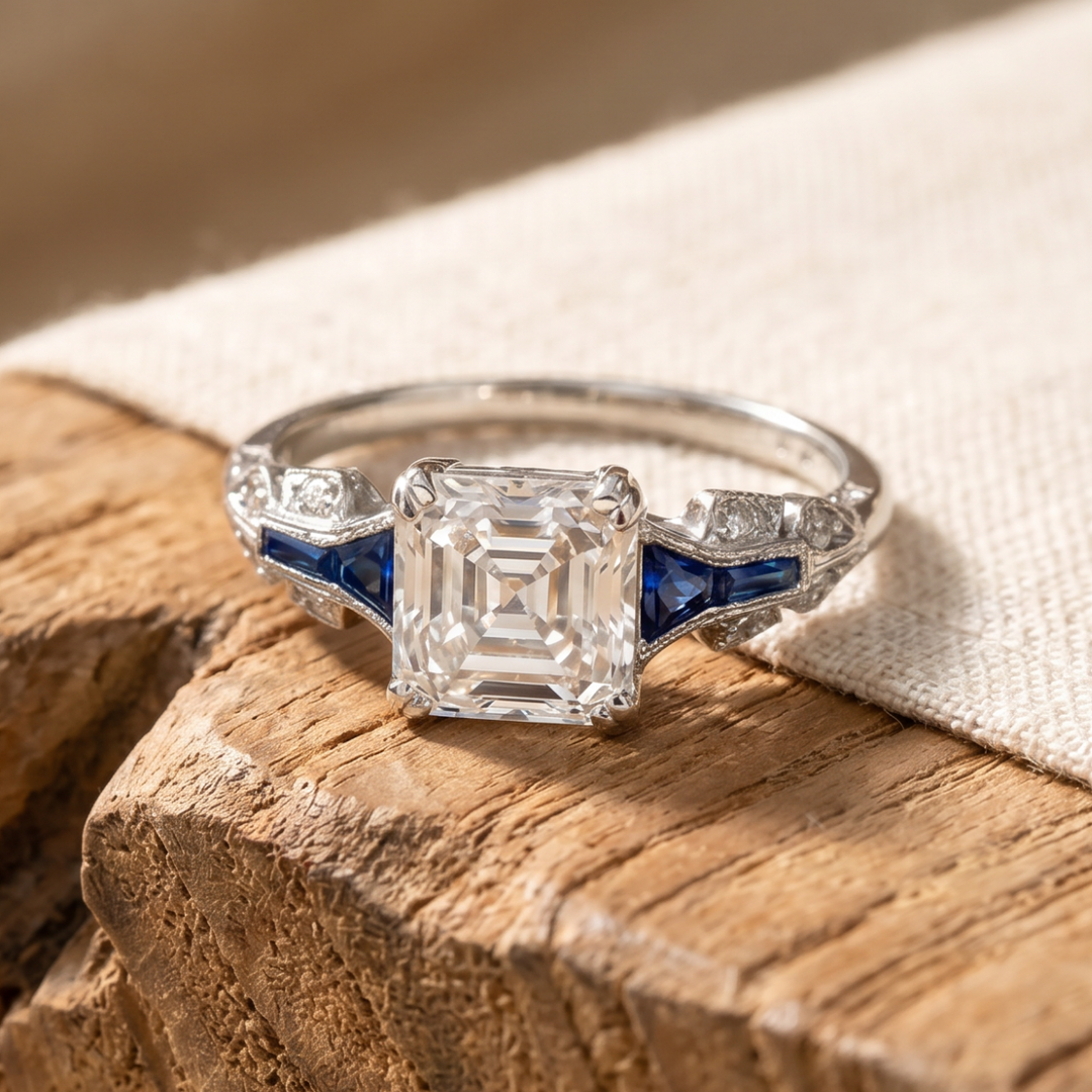 Antique Royal Blue Heritage Ring
