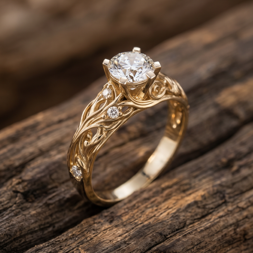 Elegant Exotic Zirconia Band