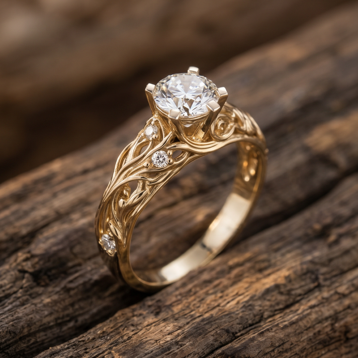 Sophisticated Exotic Zirconia Ring