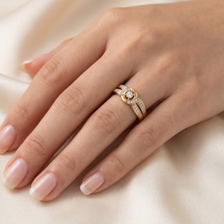 Eternal Gold Infinity Crystal Band