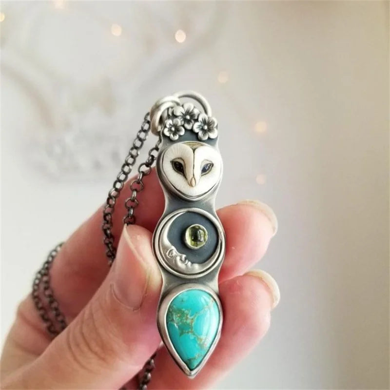 Τυρκουάζ Μπάρ Κολιέ Uil Wijsheid