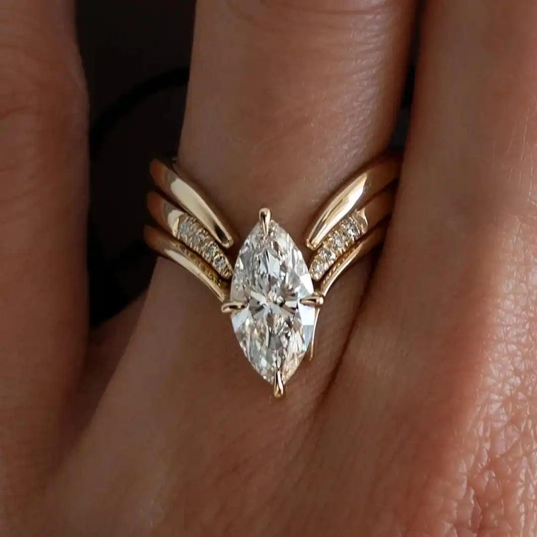 Marquise-Shaped Ring Collection
