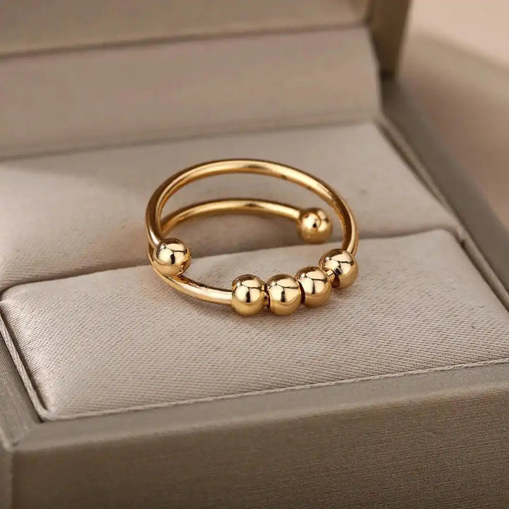 Anxiety-Reducing Beaded Ring for Stress Relief