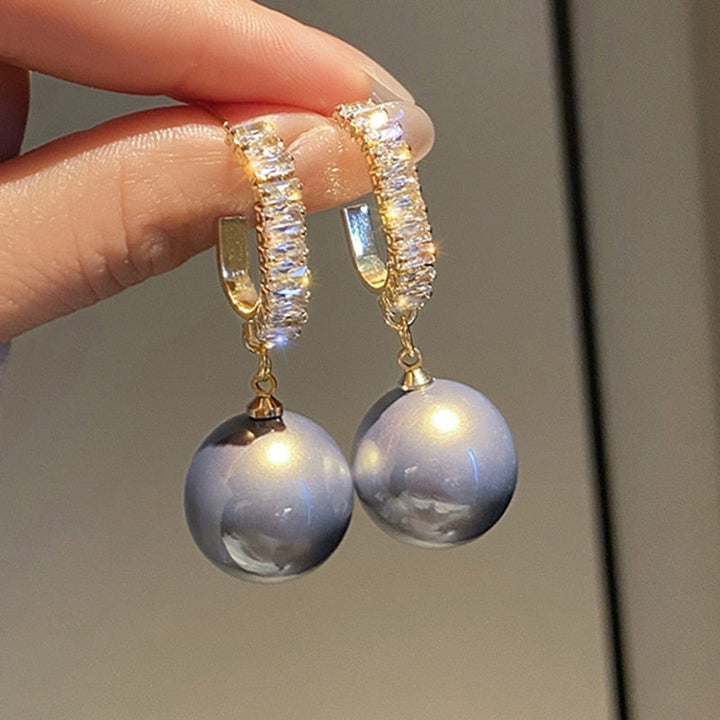 Sophisticated Pearl and Zirconia Earrings