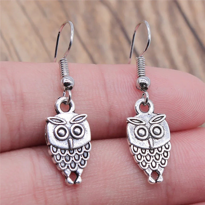 Ρετρό Ουλ Μποέμ Σκουλαρίκια Κρεμαστά