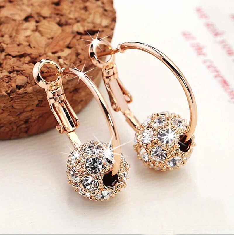 Chic Radiant Gold Orb Earrings