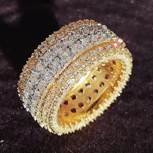 Zirconia Gold Trail Ring