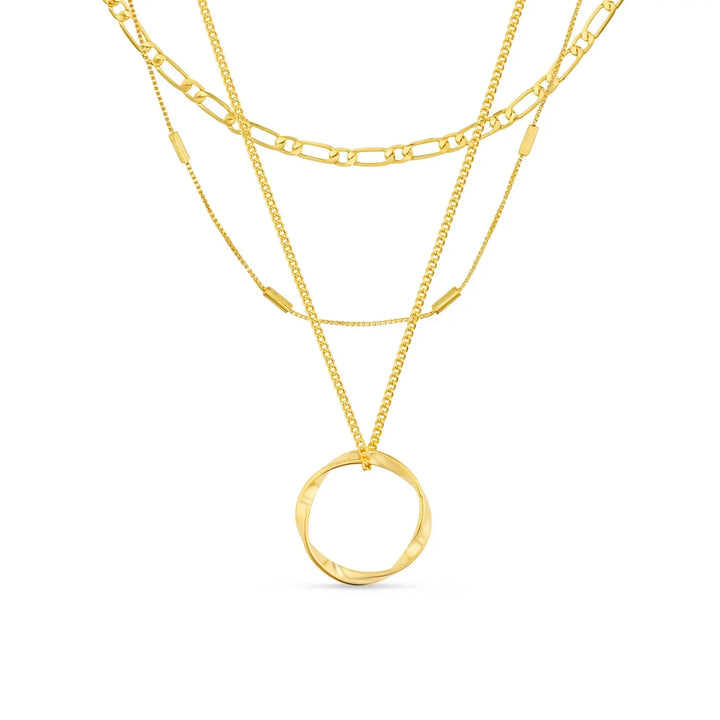 Ανοιχτή κυκλική αλυσίδα από λευκό χρυσό