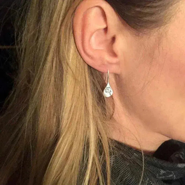 925 Sterling Silver Dandelion-Inspired Ear Jewelry