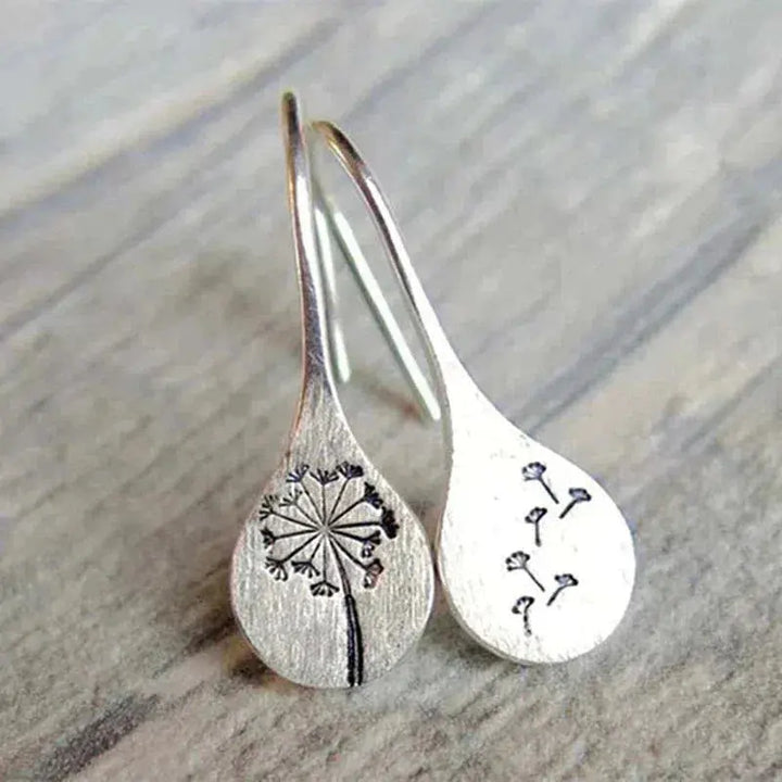 925 Sterling Silver Dandelion-Inspired Ear Jewelry