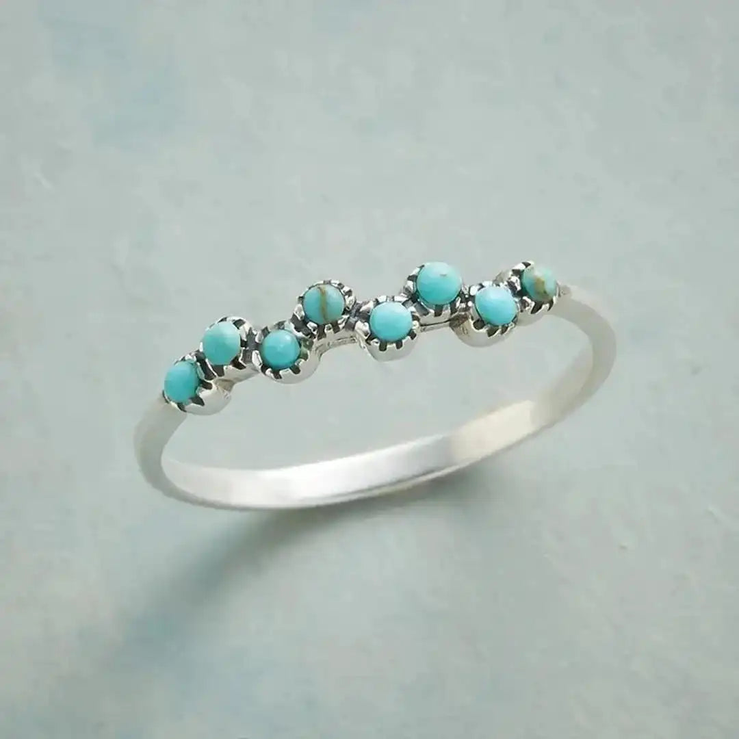Timeless Turquoise Beaded Ring