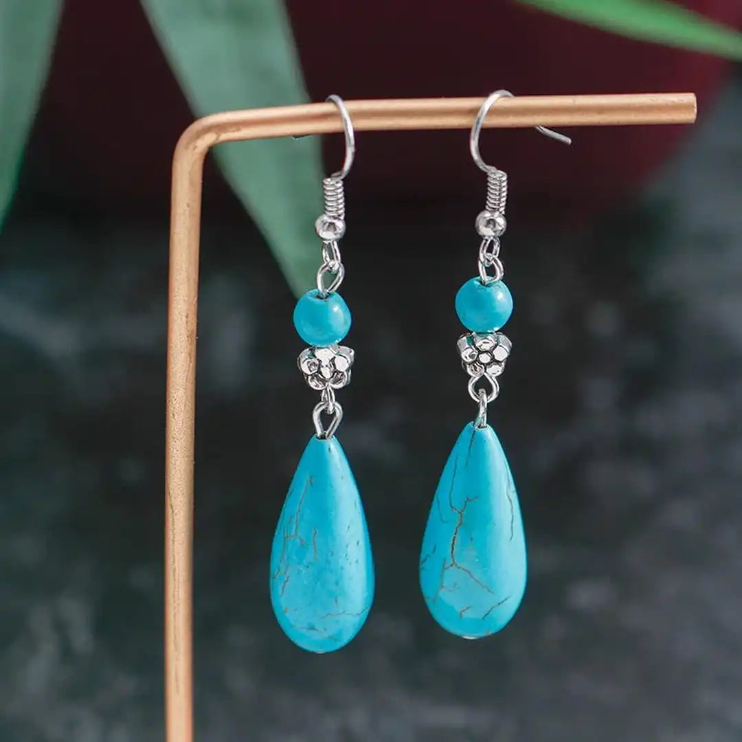 Aihua Silver Floral Dangle Earrings