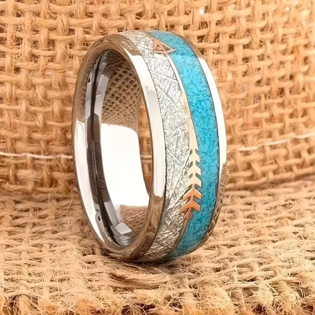 Retro Enamel Silver Ring