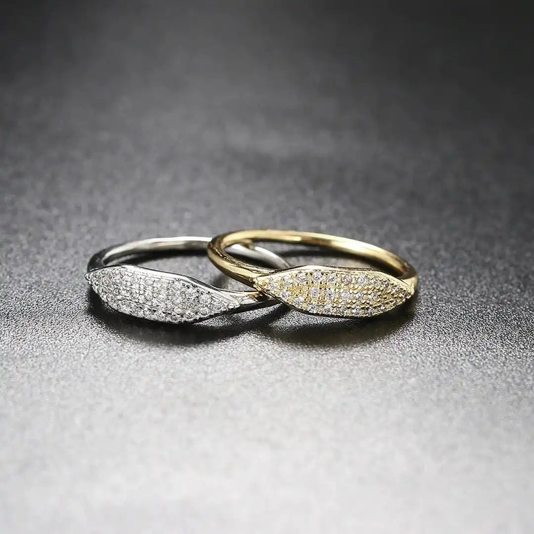 Marquise Pavé Stacking Ring