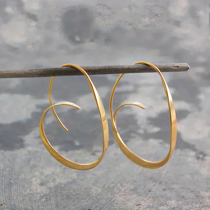 Blissful Twisted Hoop Earrings
