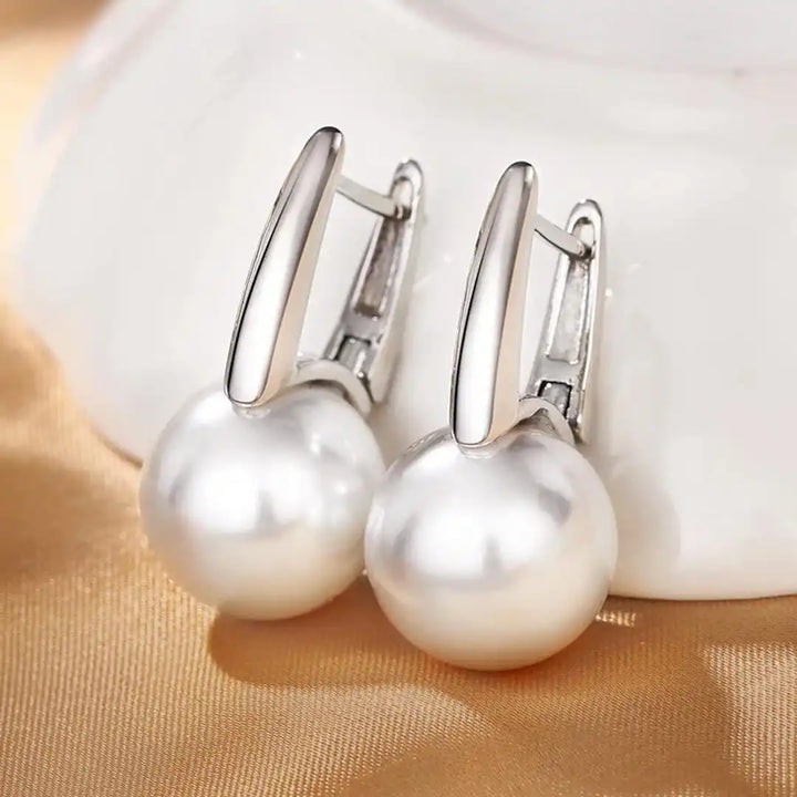 Vintage Golden Pearl Earrings