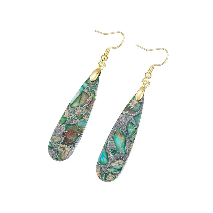 Spiraled Soulstone Drop Earrings