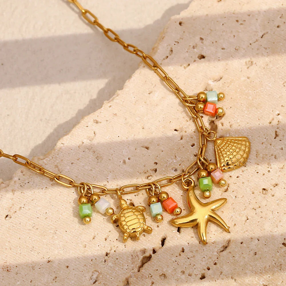 Κολιέ Ocean Trio με Μενταγιόν