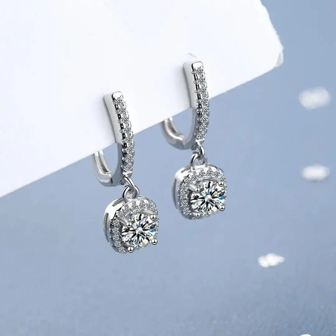 Timeless White Gold Gemstone Earrings