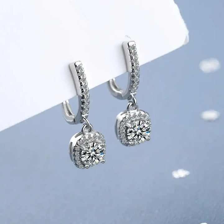 Eternal White Gold Gemstone Earrings