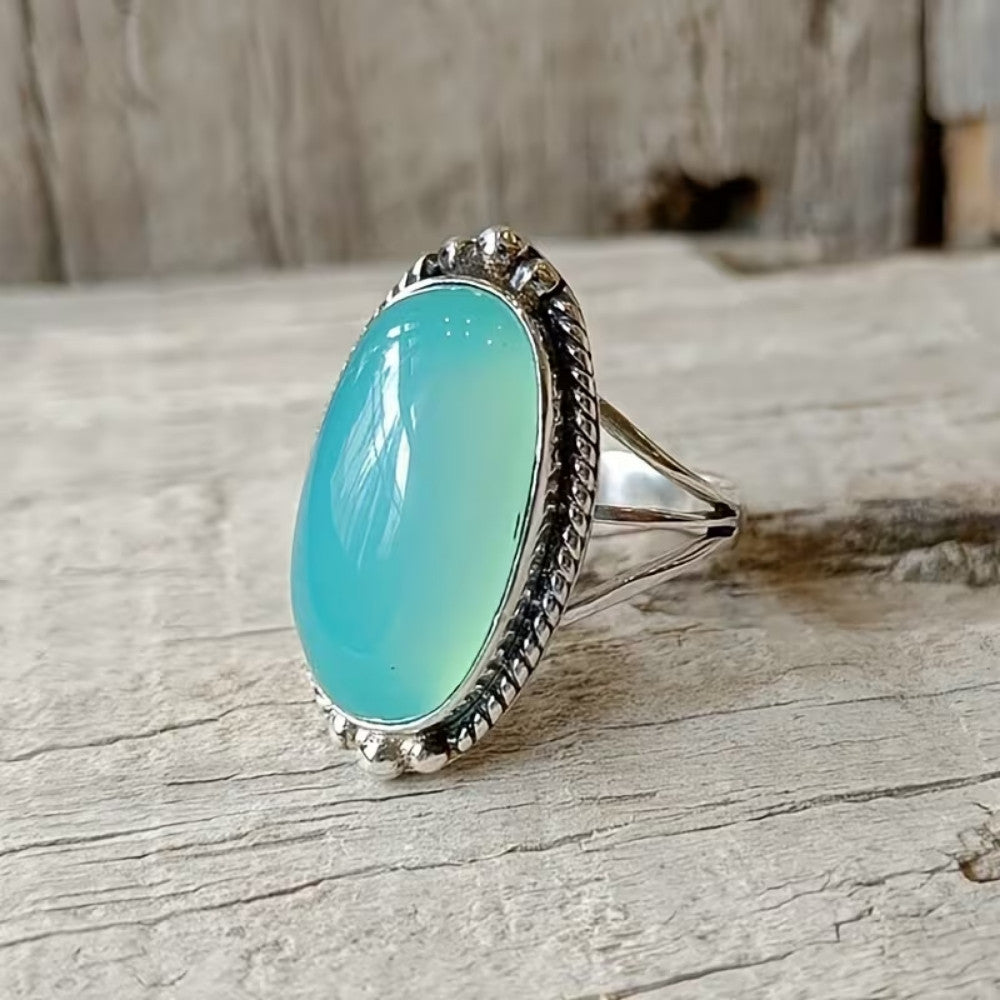 Antique Sterling Silver Turquoise Bold Ring