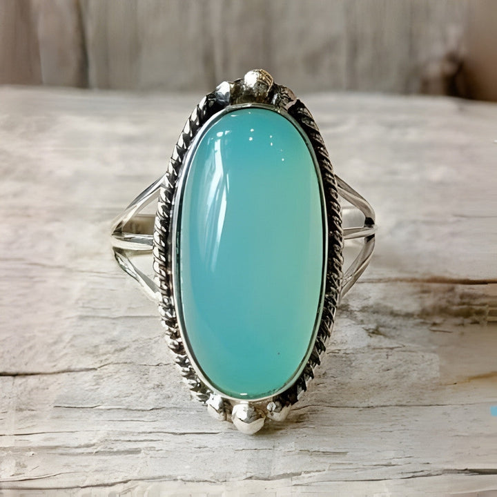 Antique Sterling Silver Turquoise Bold Ring