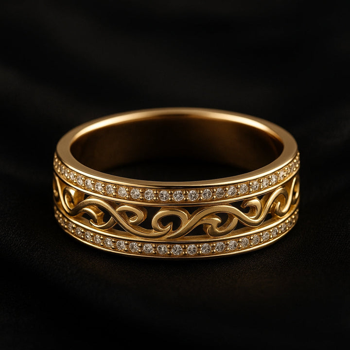 Luminous Hollow Gold Band