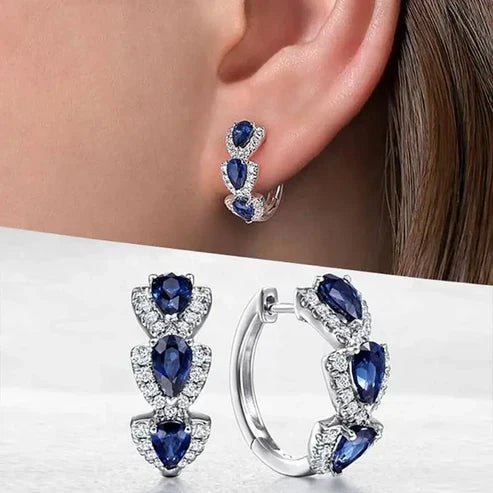 Sapphire Crest Royal Earrings