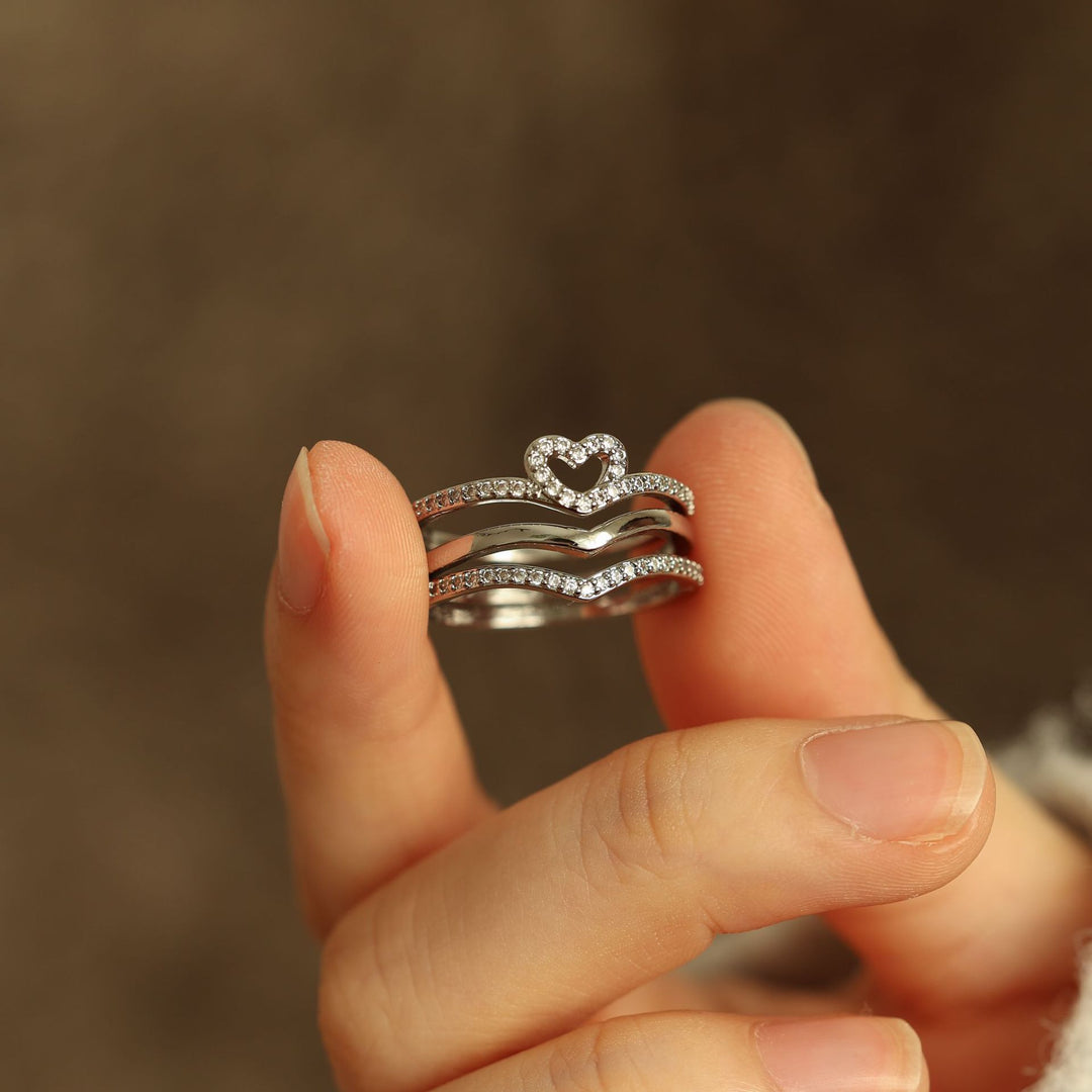 Luminous Heart Wishbone Stacking Bands