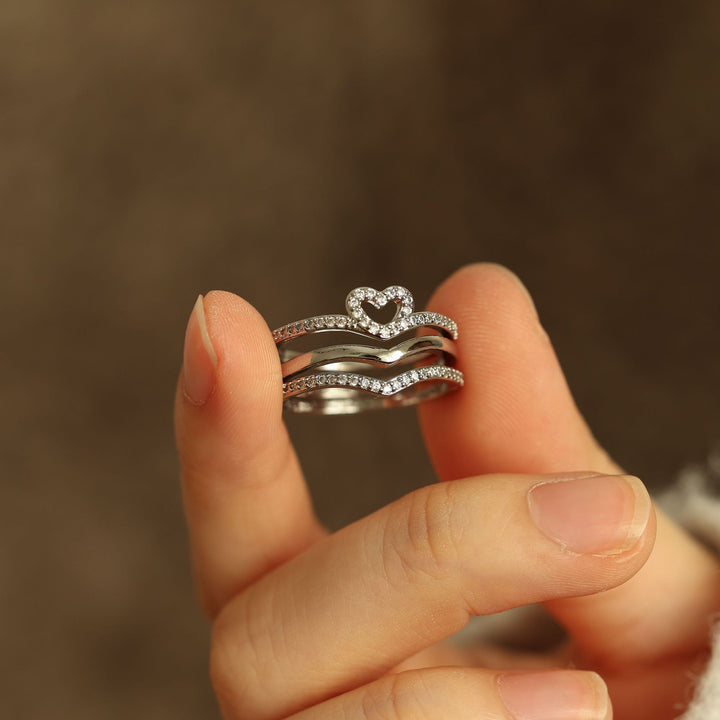 Luminous Heart Wishbone Stacking Bands
