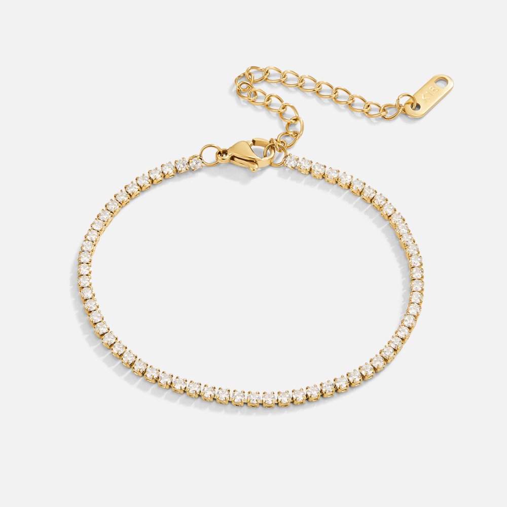 Εκλεπτυσμένο βραχιόλι χρυσού με λεπτούς κρίκους