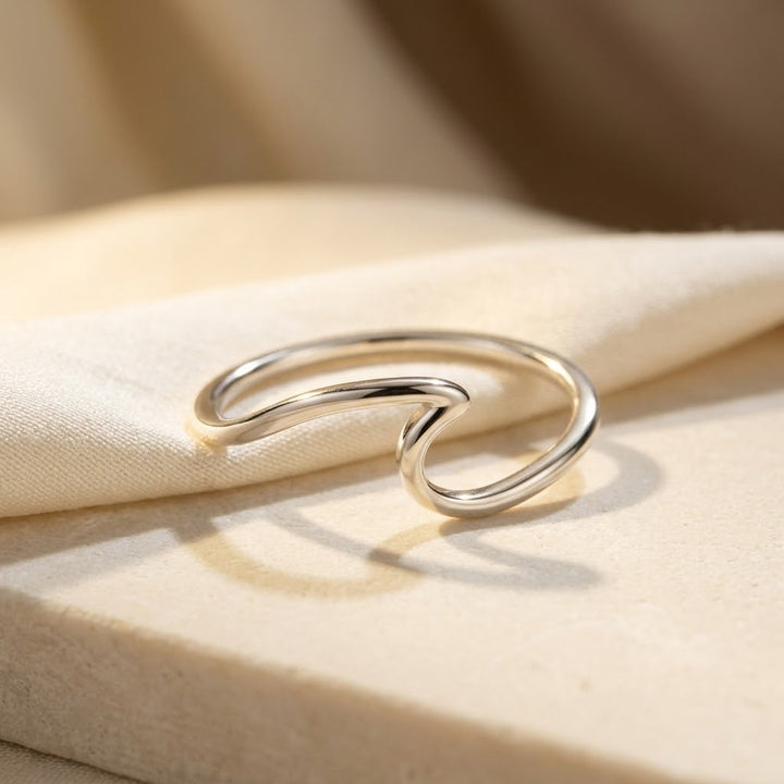 Sleek Silver Open Band Ring