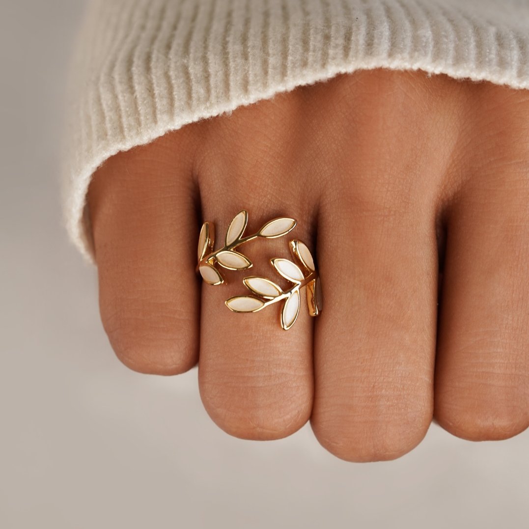 Gold Leaf Design Ring