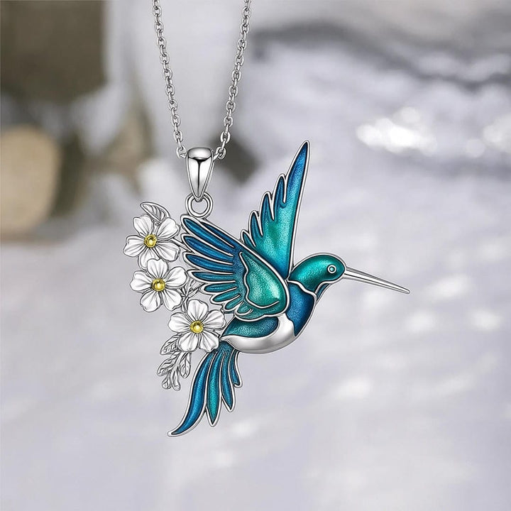 Beautiful Hummingbird Necklace Set with Matching Earrings